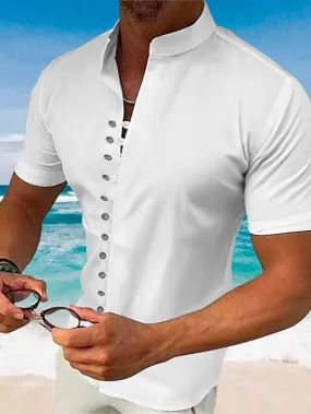 3D Printed Vertigo Design Men's Beach Shirt - Moisture-Wicking Long Sleeve Statement Piece