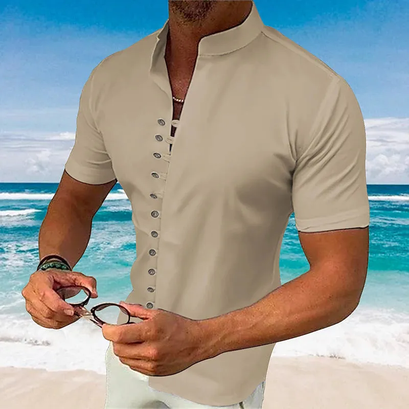 3D Printed Vertigo Design Men's Beach Shirt - Moisture-Wicking Long Sleeve Statement Piece