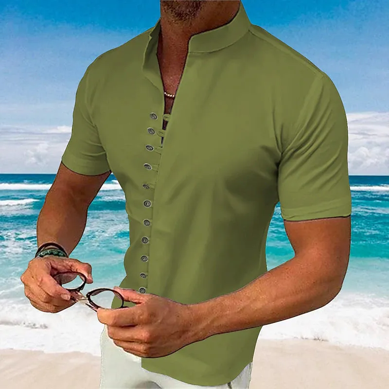 3D Printed Vertigo Design Men's Beach Shirt - Moisture-Wicking Long Sleeve Statement Piece