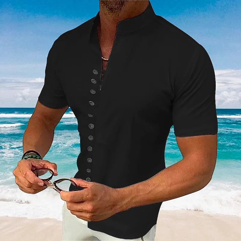 3D Printed Vertigo Design Men's Beach Shirt - Moisture-Wicking Long Sleeve Statement Piece