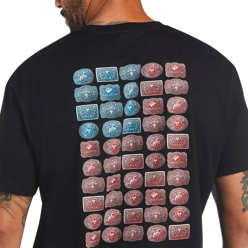 Ariat Men's Black American Flag Short Sleeve T-Shirt