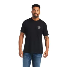 Ariat Men's Black American Flag Short Sleeve T-Shirt