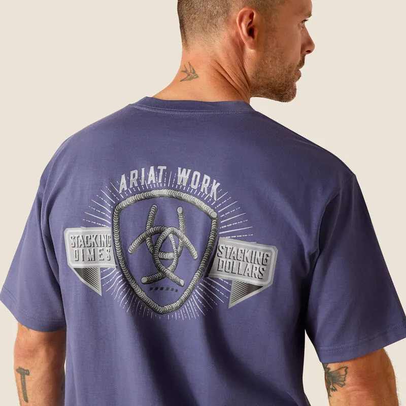 Ariat Men's Rebar Cotton Strong Stacking Dimes T-Shirt