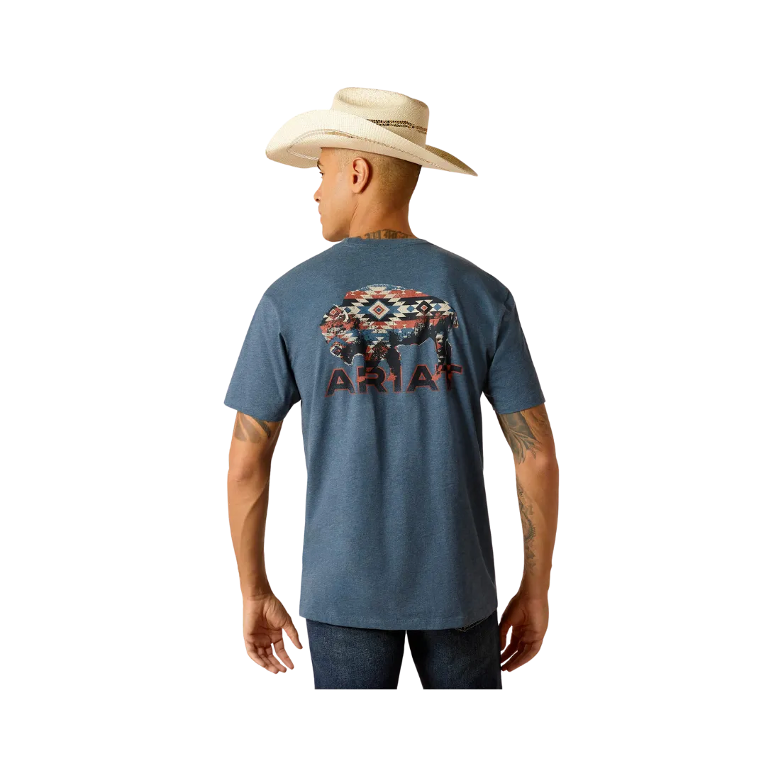 Ariat Men's Sw Bison Sailor Blue Heather T-Shirt