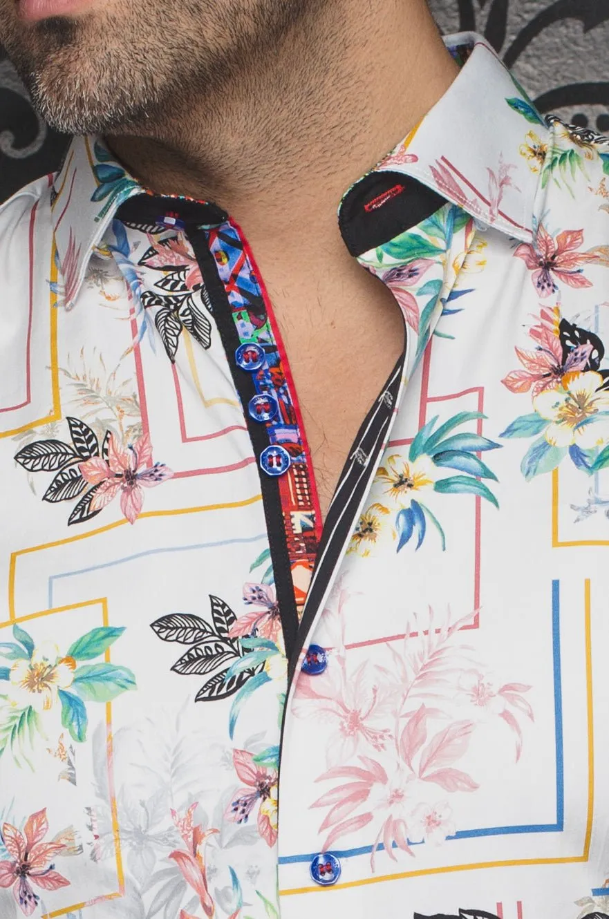 Au Noir Stretch Short Sleeve Shirt | Kapolei White