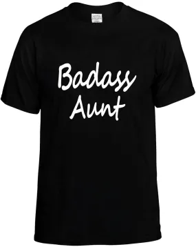 Badass Aunt Family Unisex T-Shirt Novelty Graphic Tee Shirt