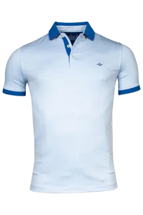 Baileys Short Sleeve Polo Shirt -Light Blue /Blue Trim