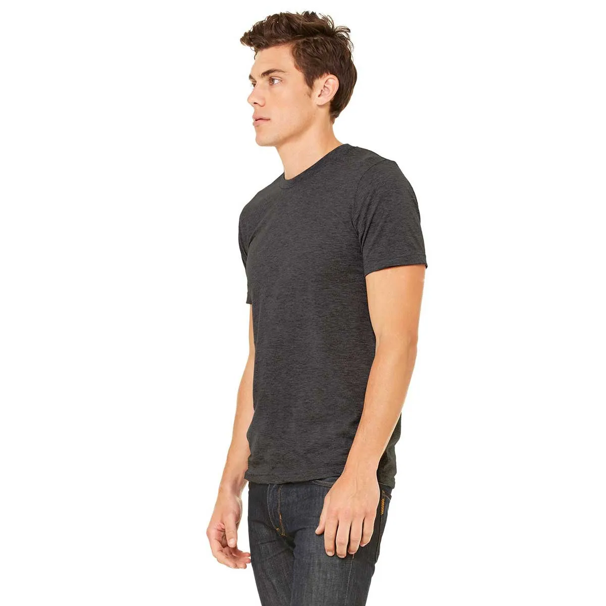 Bella   Canvas Unisex Charcoal Black Triblend Short-Sleeve T-Shirt