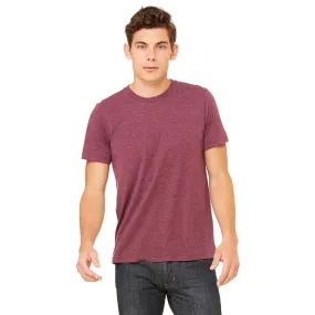 Bella   Canvas Unisex Maroon Triblend Short-Sleeve T-Shirt