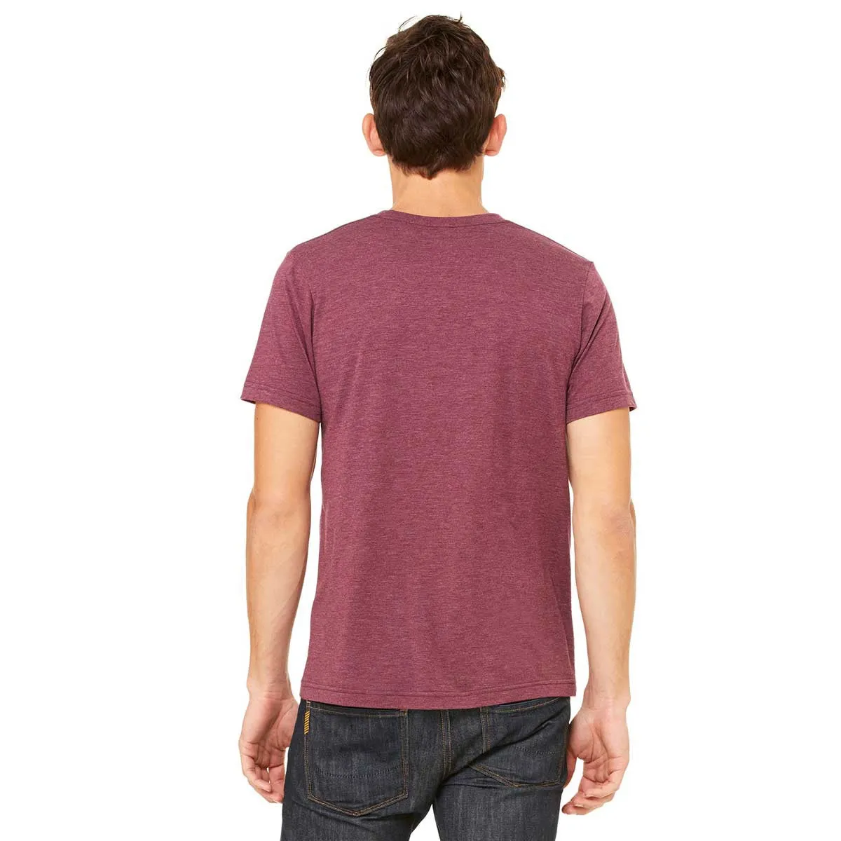 Bella   Canvas Unisex Maroon Triblend Short-Sleeve T-Shirt