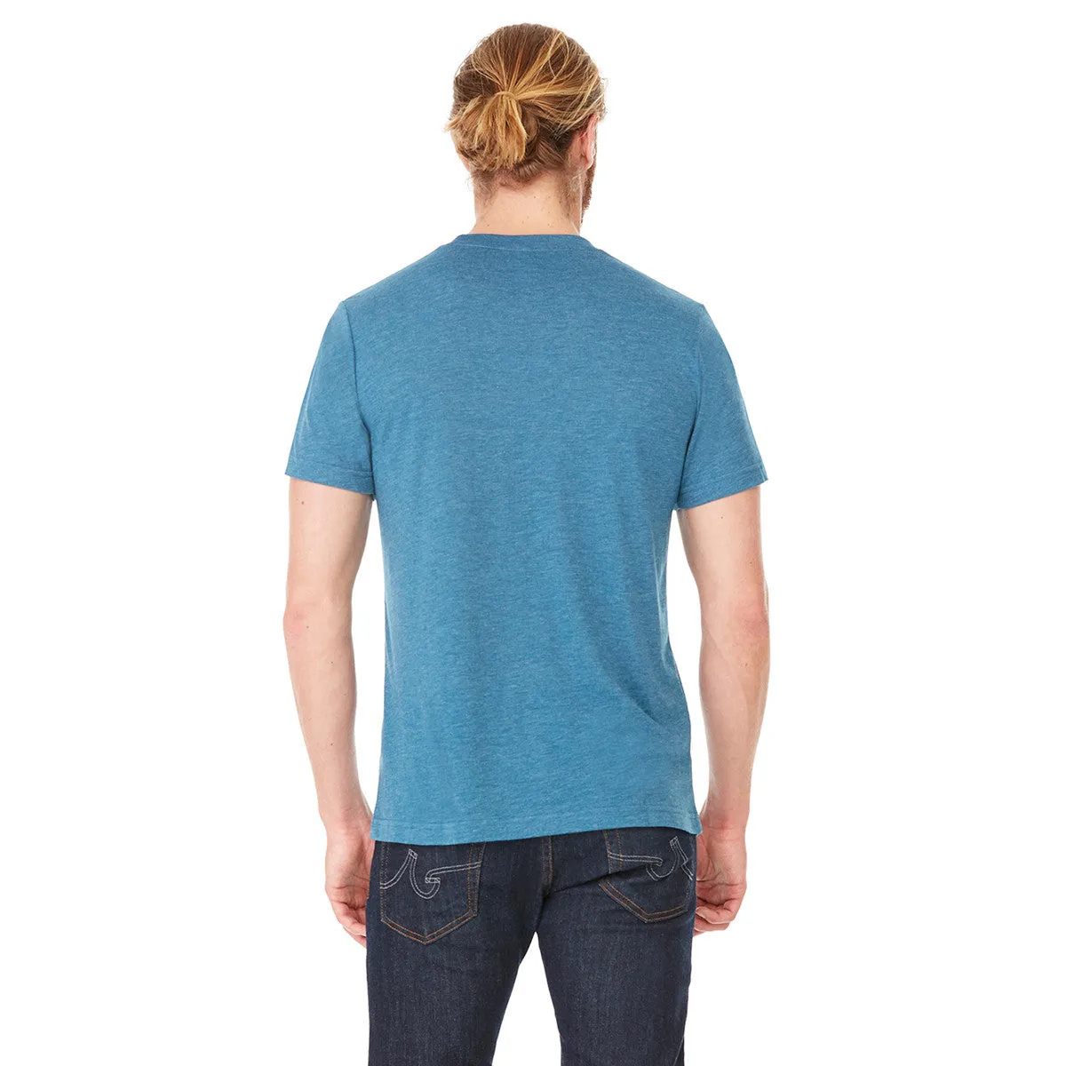 Bella   Canvas Unisex Steel Blue Triblend Short-Sleeve T-Shirt