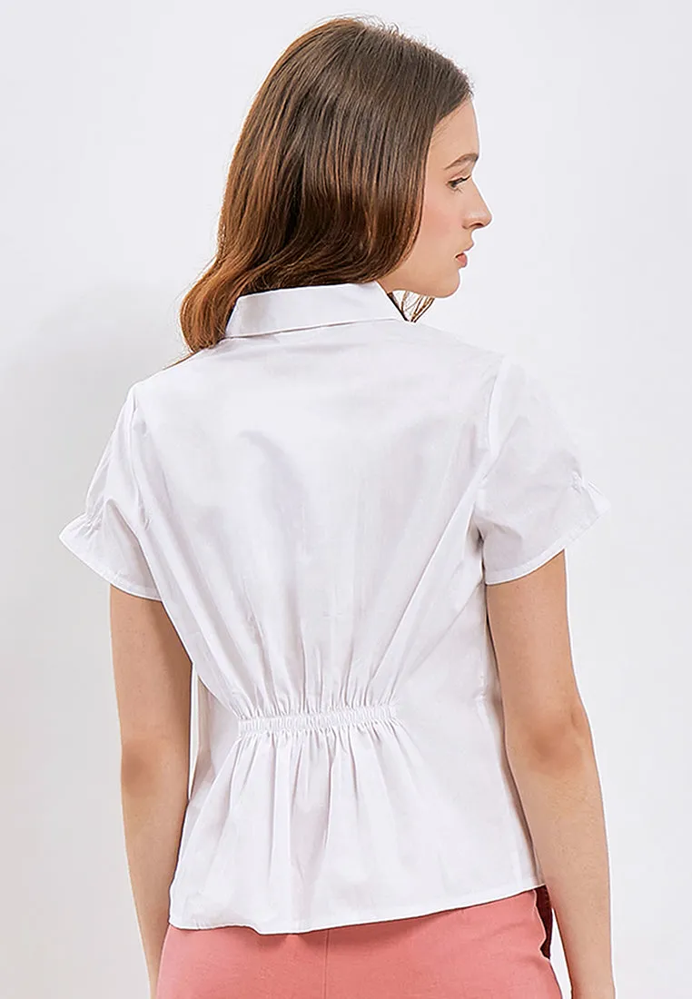 Blouse with Ruched Back Details