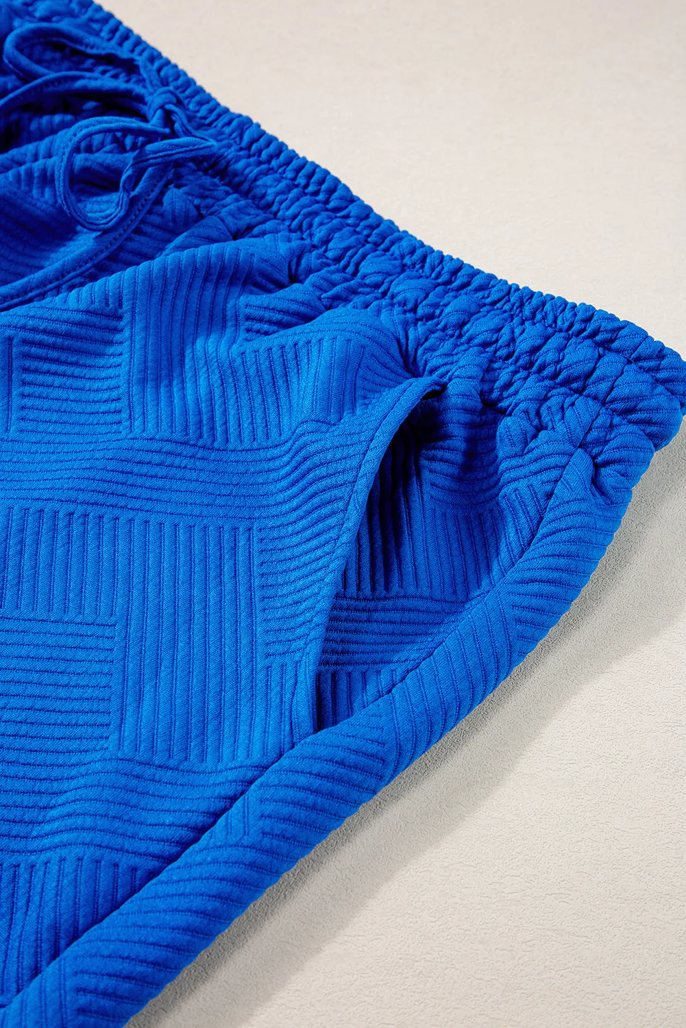 Blue Short Sleeve Collared Blouse