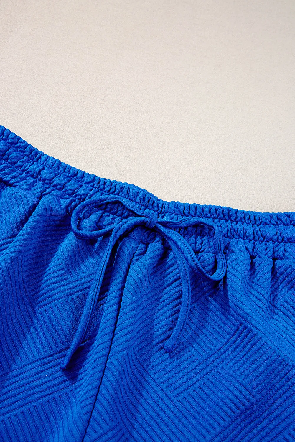 Blue Short Sleeve Collared Blouse