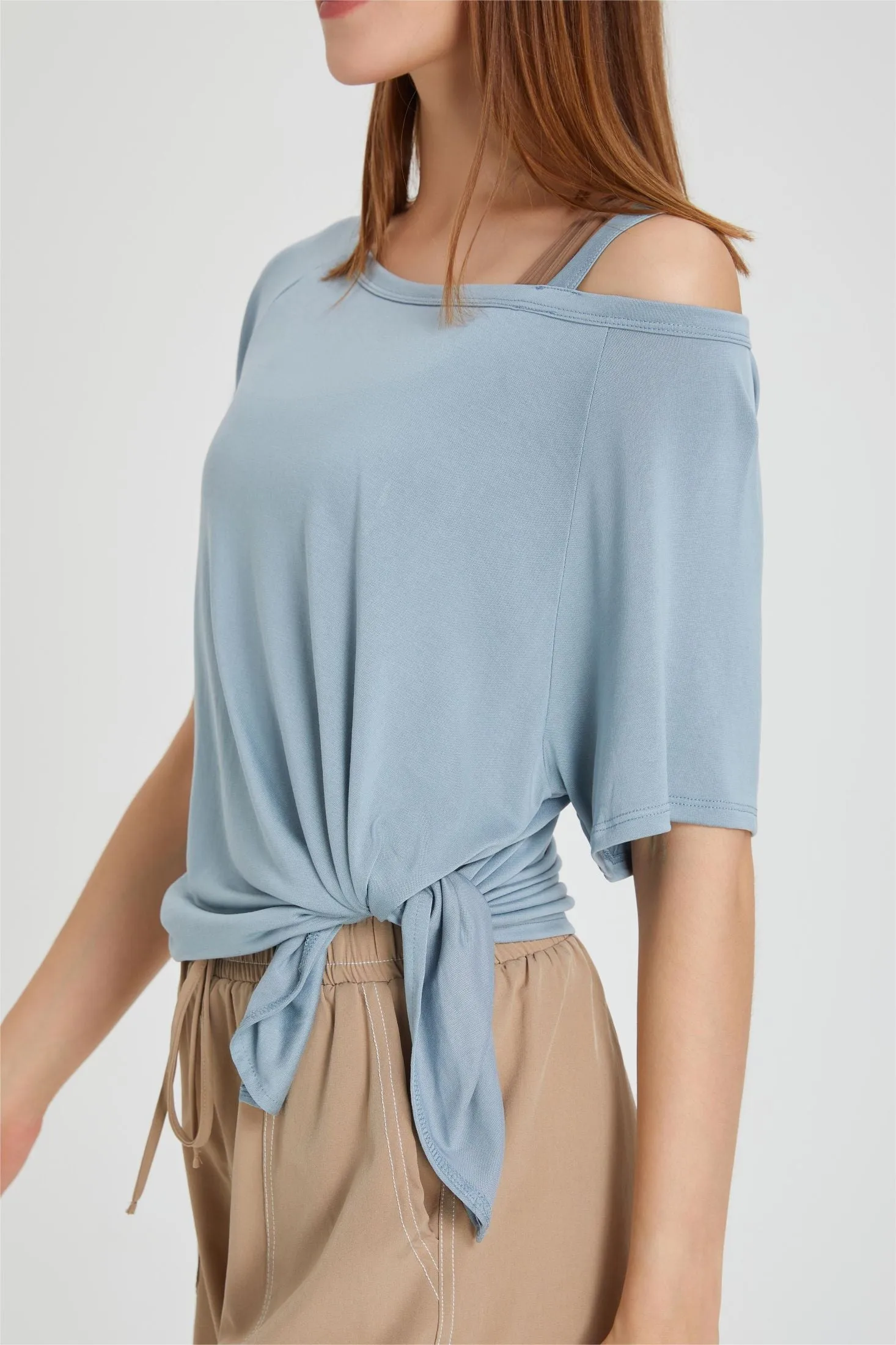Boat Neck Short Sleeve T-Shirt