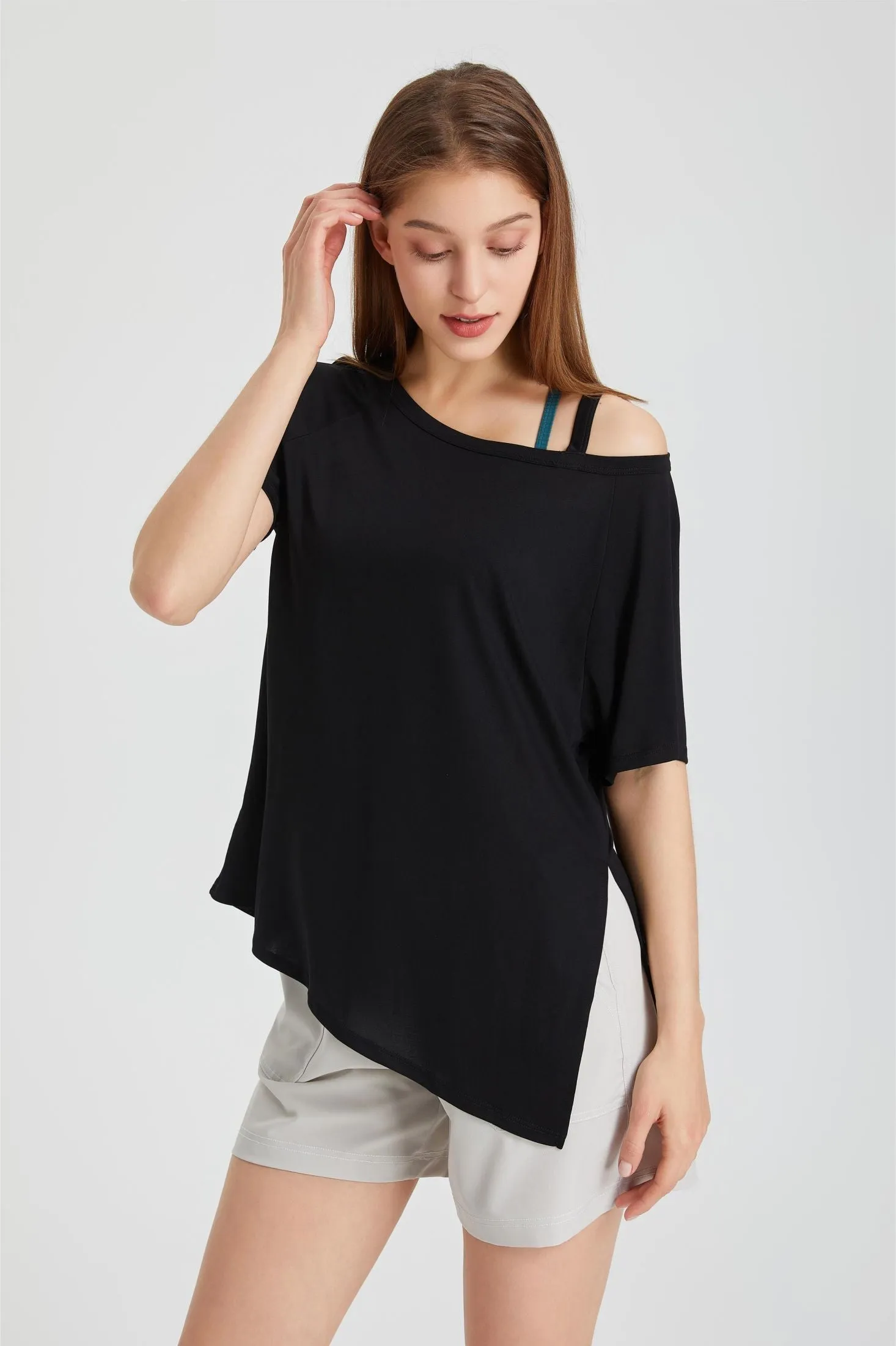 Boat Neck Short Sleeve T-Shirt