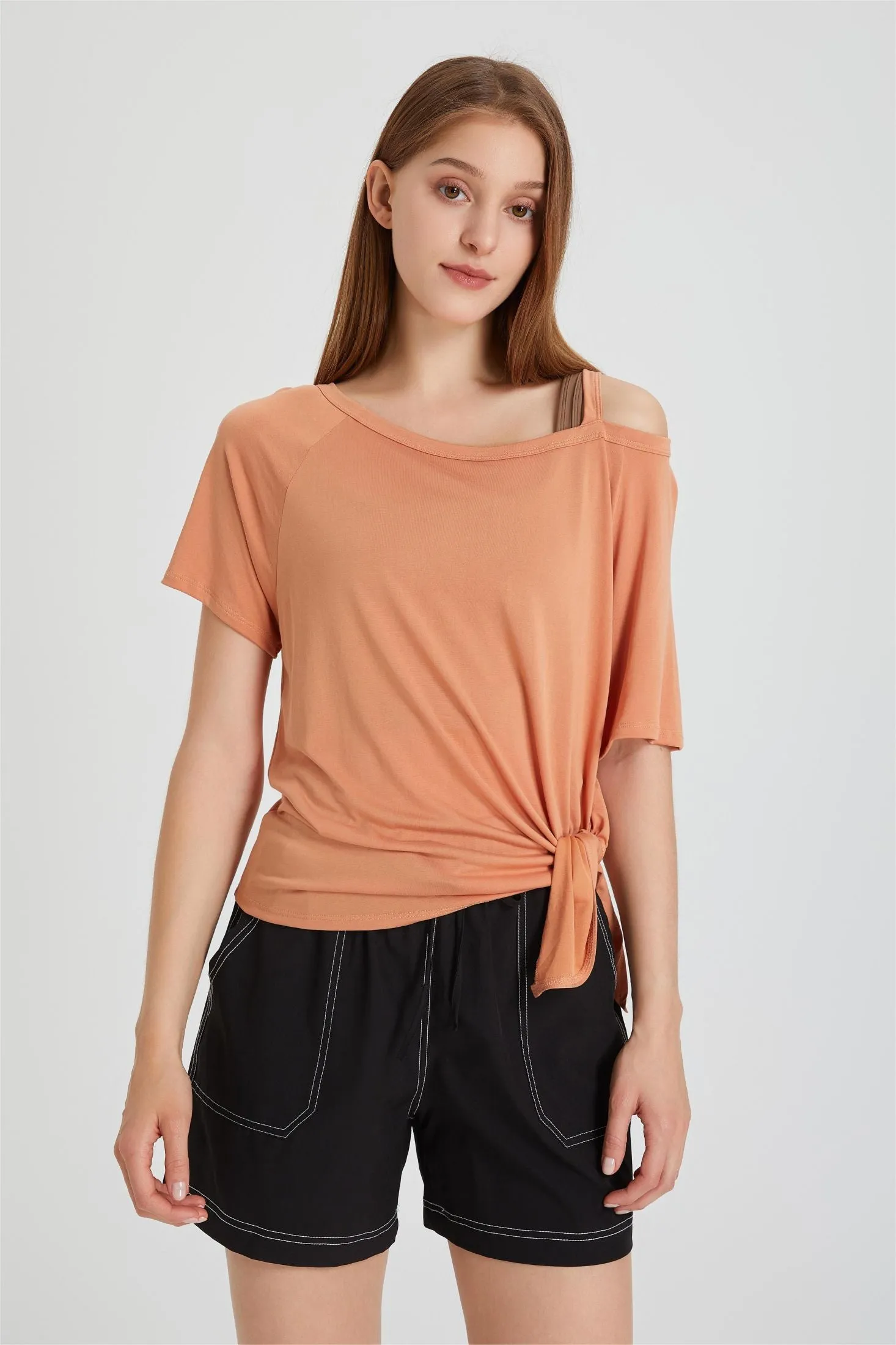 Boat Neck Short Sleeve T-Shirt