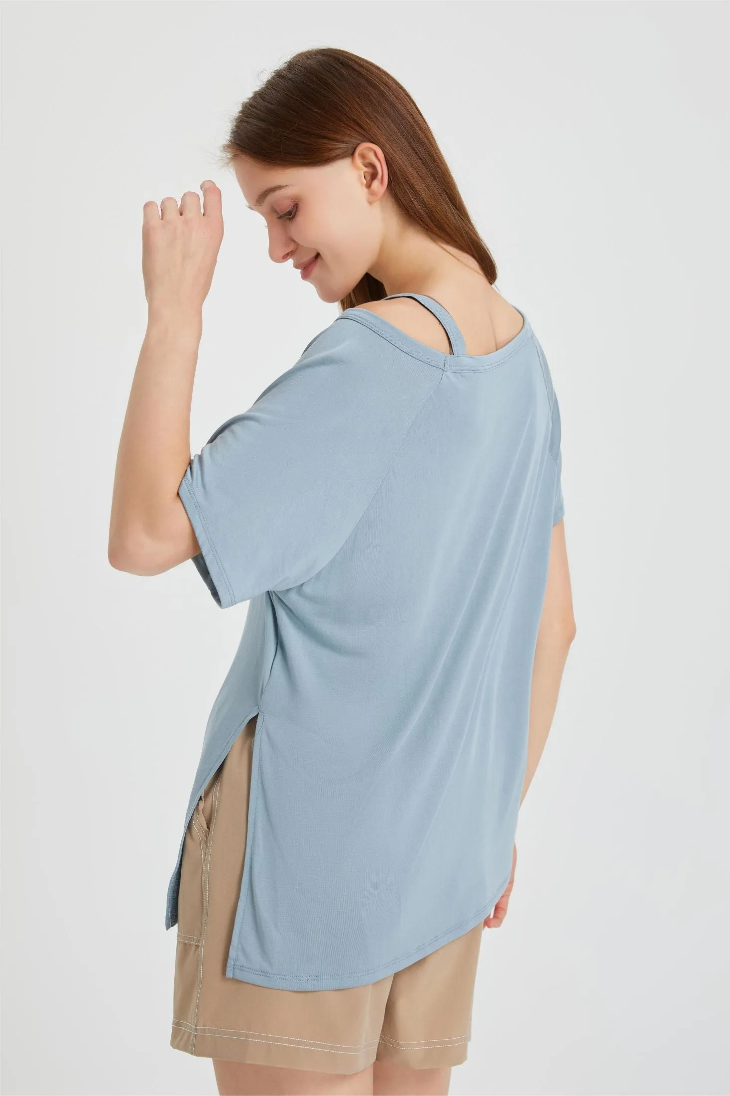 Boat Neck Short Sleeve T-Shirt