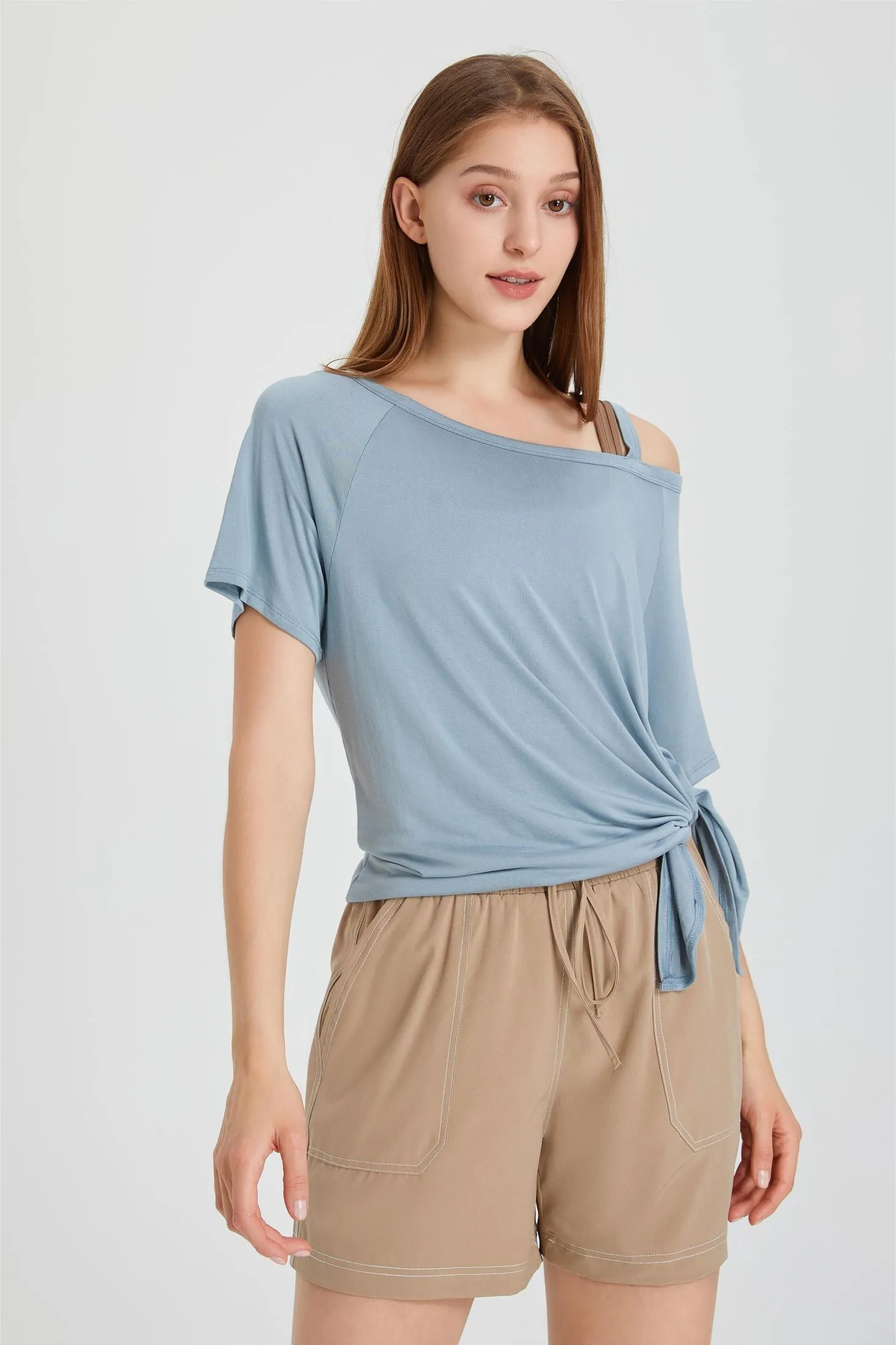 Boat Neck Short Sleeve T-Shirt