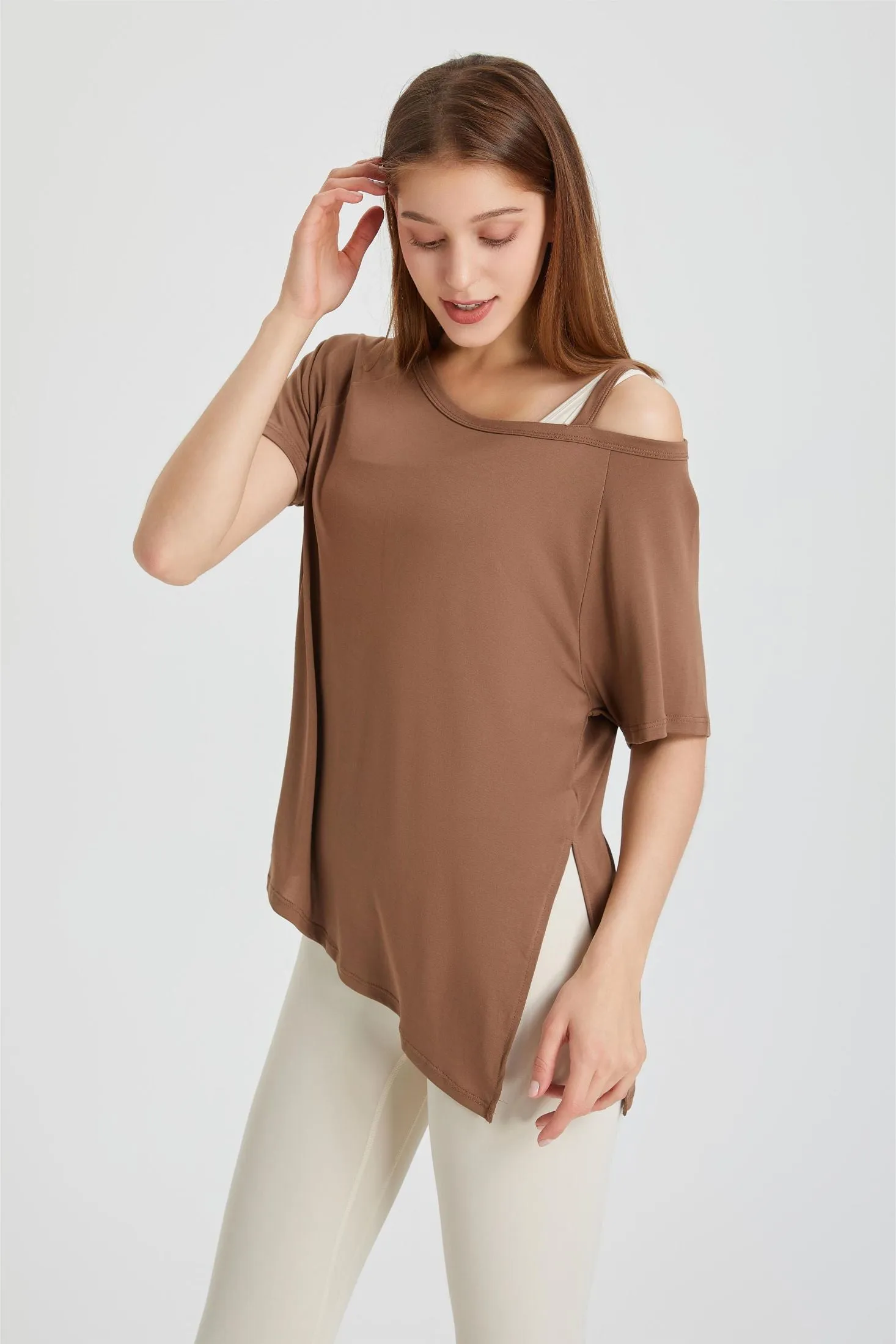 Boat Neck Short Sleeve T-Shirt