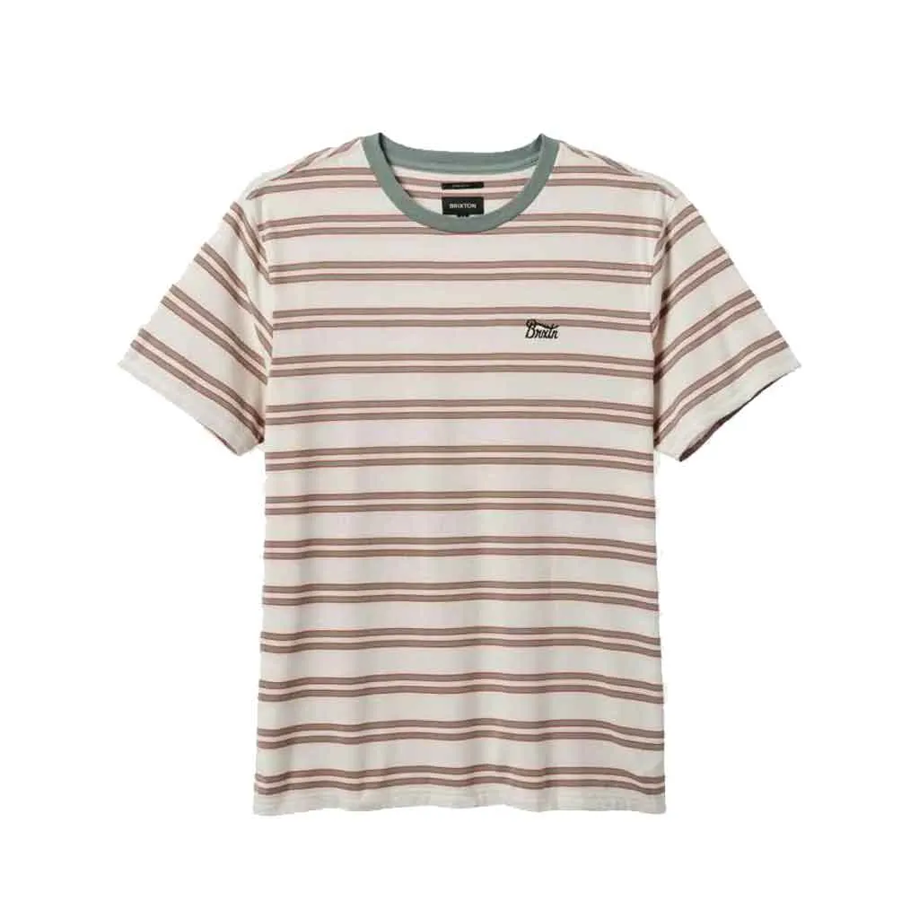 Brixton Hilt Stith S/S Knit - Whitecap/Chinois Green