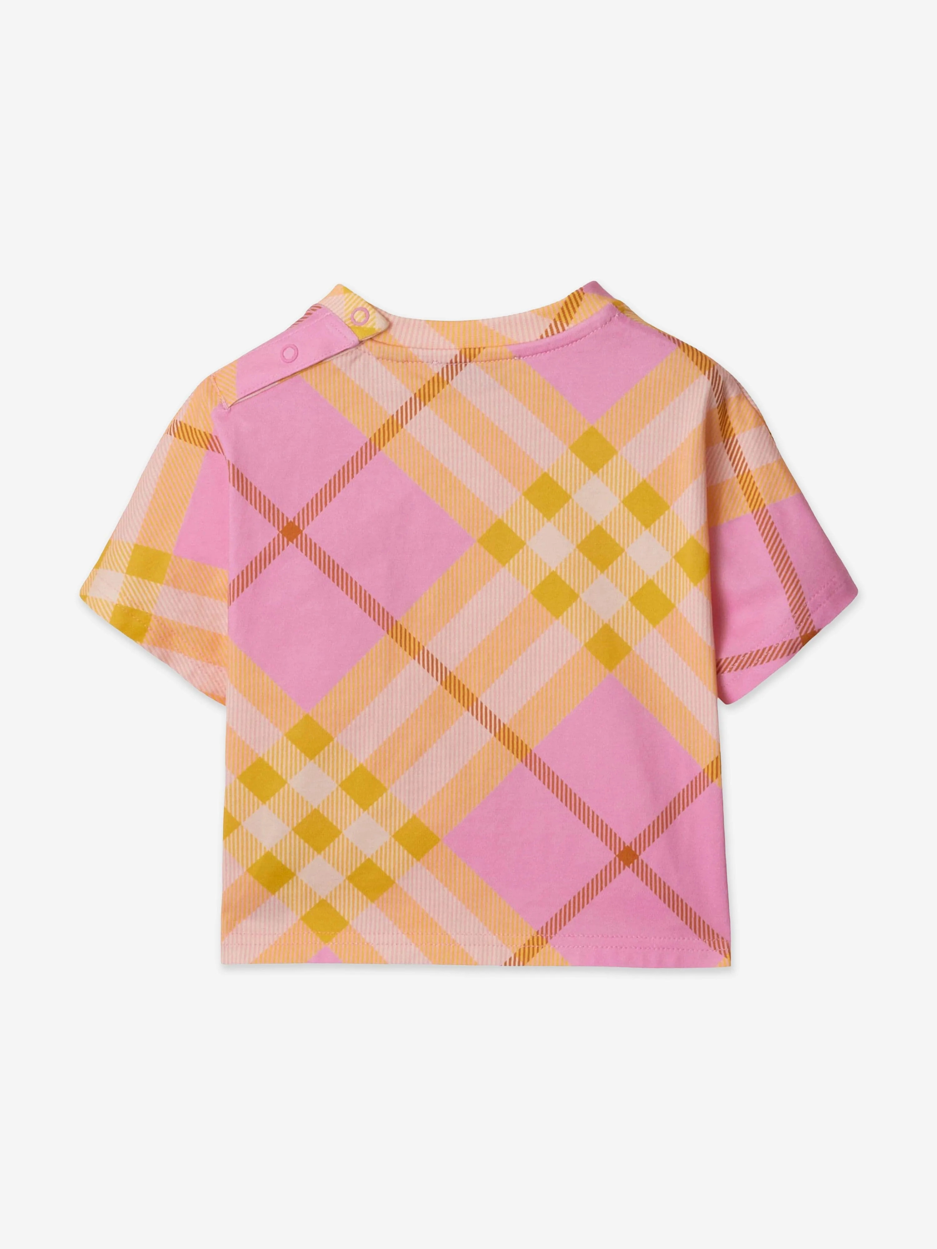 Burberry Baby Girls Mini Lilia Check T-Shirt in Pink