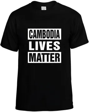 Cambodia Lives Matter Unisex T-Shirt Novelty Graphic Tee Shirt