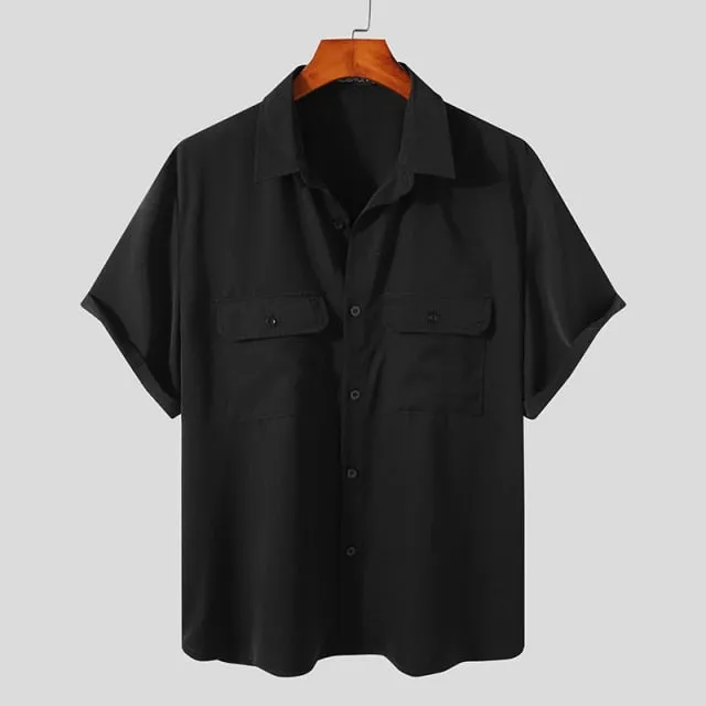 Casual Double Buttoned Pocketed Shirt