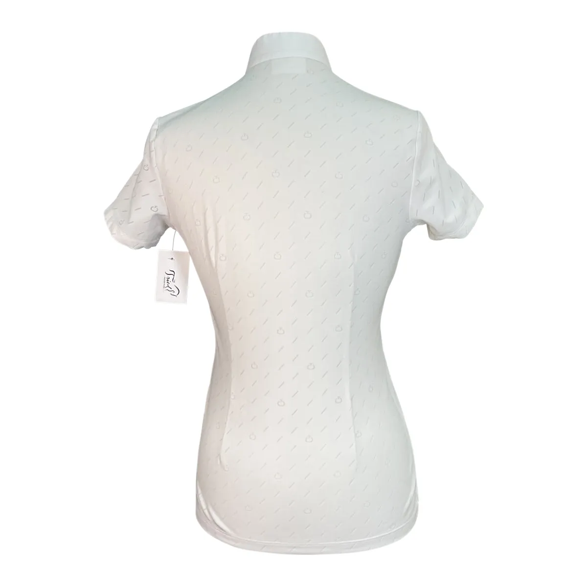 Cavalleria Toscana Jersey S/S Competition Shirt w/Pleated Bib in White - Women's Small