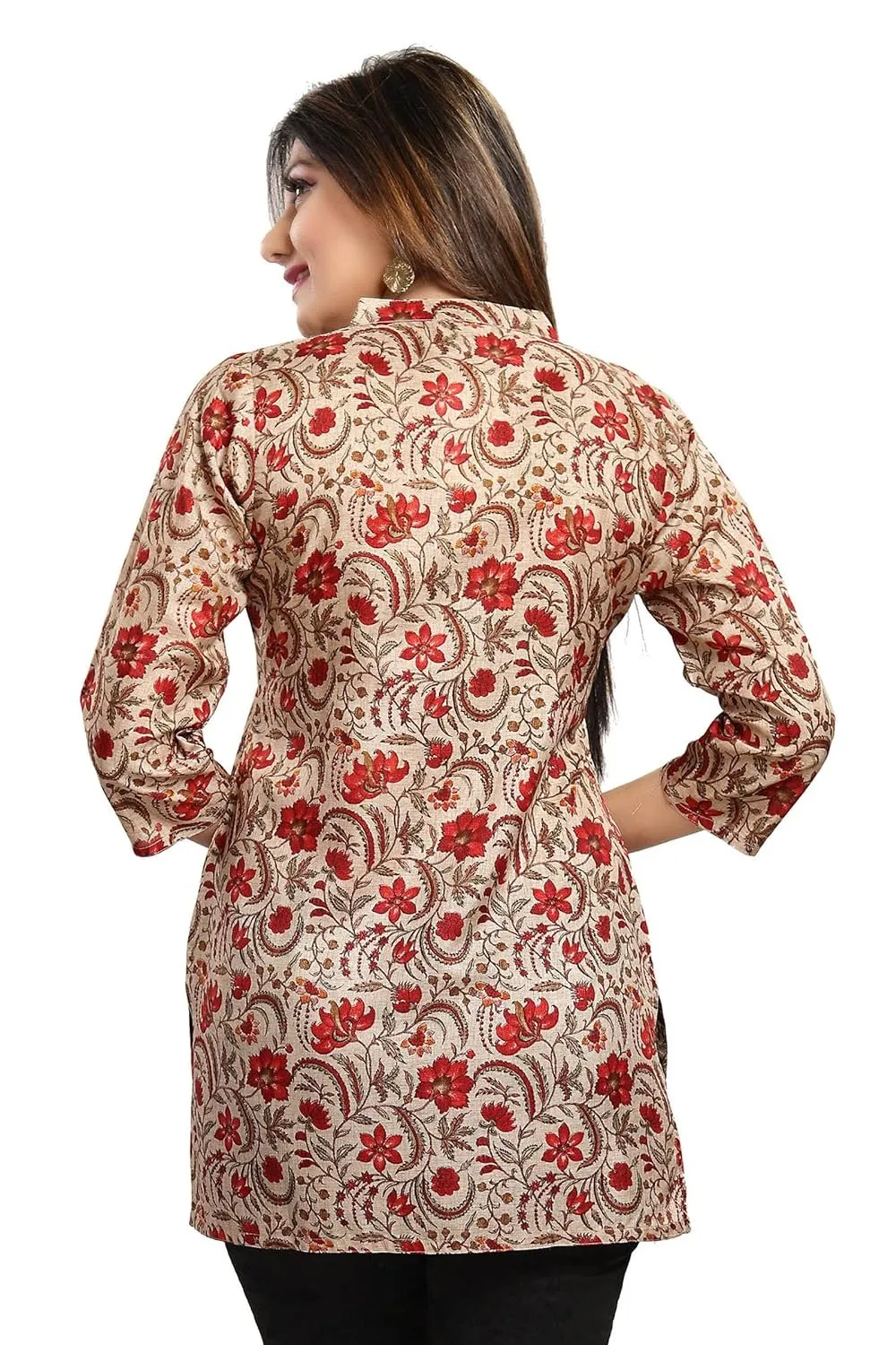 Chic Art Silk Kurti: Short-Length Style for the Modern Woman