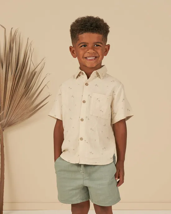 Collared Short Sleeve Shirt - Palm