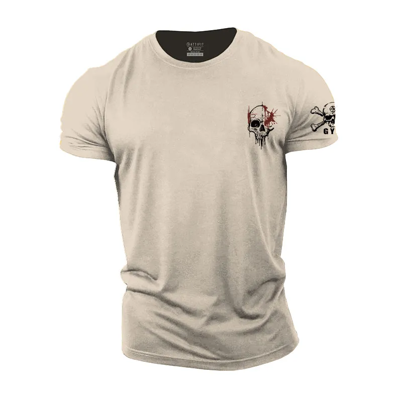 Cotton Dripping Skull Men's T-Shirts