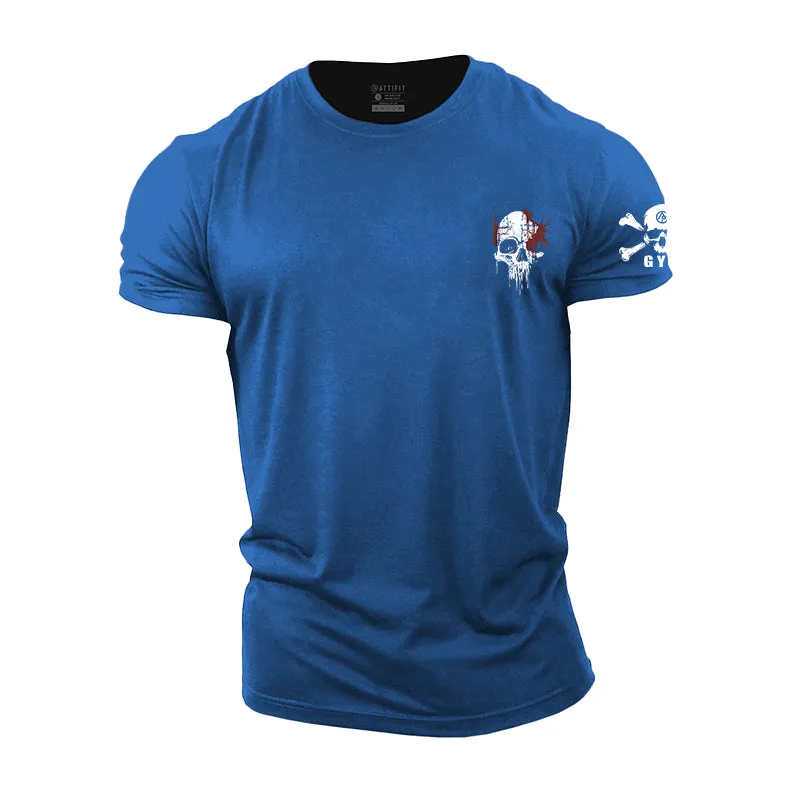 Cotton Dripping Skull Men's T-Shirts