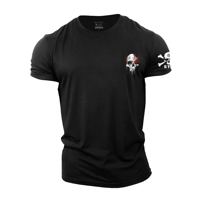 Cotton Dripping Skull Men's T-Shirts