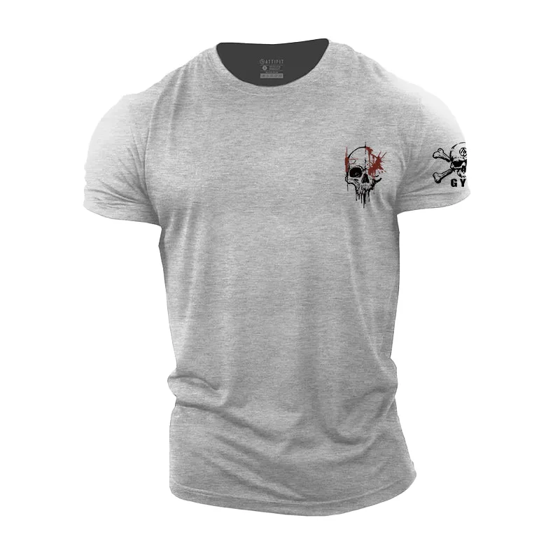 Cotton Dripping Skull Men's T-Shirts