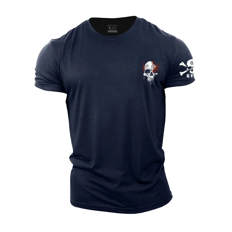 Cotton Dripping Skull Men's T-Shirts