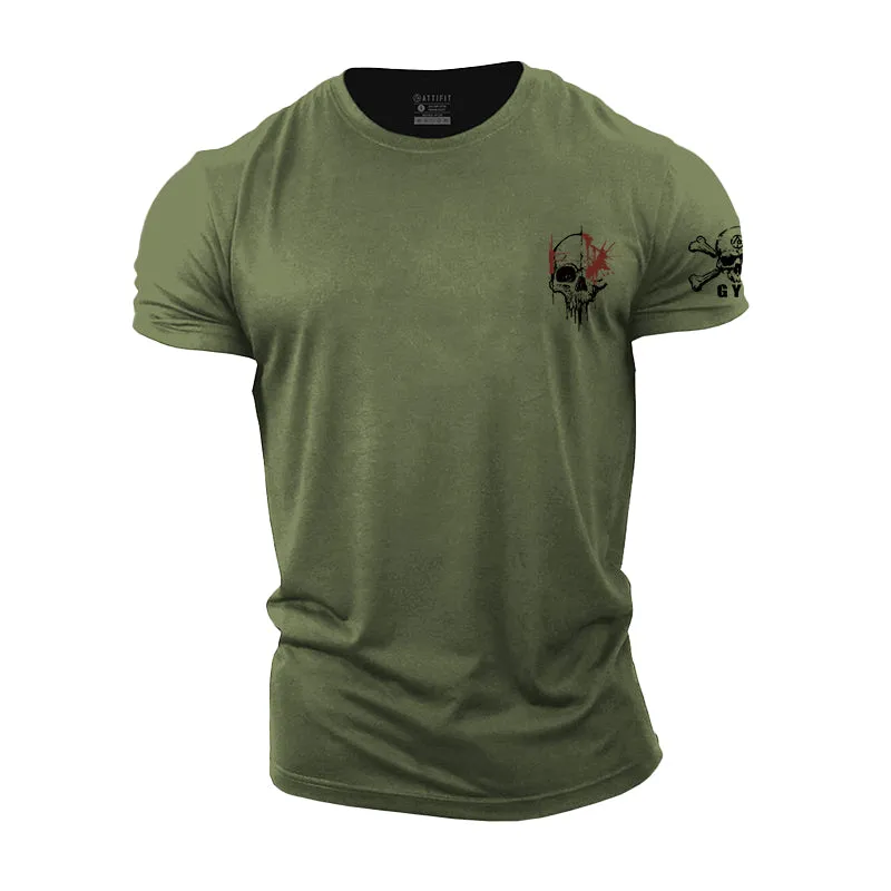 Cotton Dripping Skull Men's T-Shirts