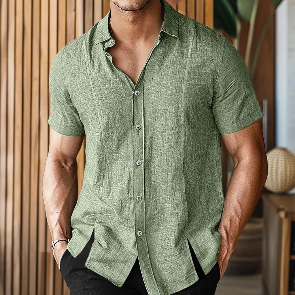 Cotton Linen Short Sleeves shirt