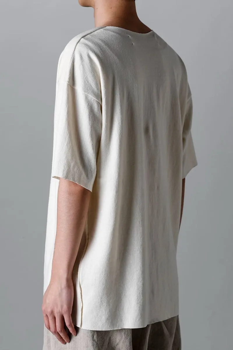 Cotton Washed Jersey One-Piece Pattern S/S T-Shirts Off White