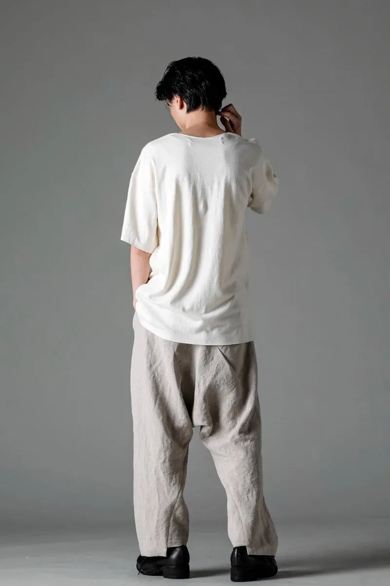 Cotton Washed Jersey One-Piece Pattern S/S T-Shirts Off White