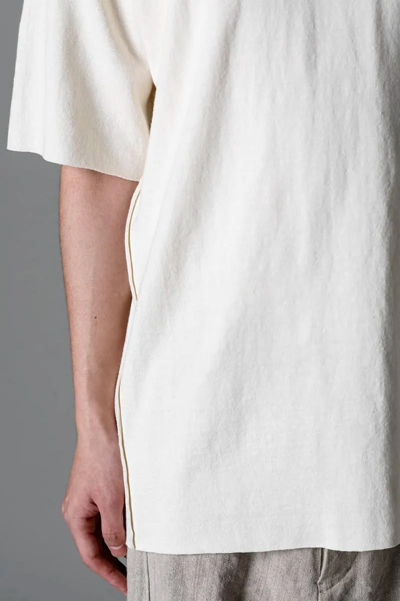 Cotton Washed Jersey One-Piece Pattern S/S T-Shirts Off White