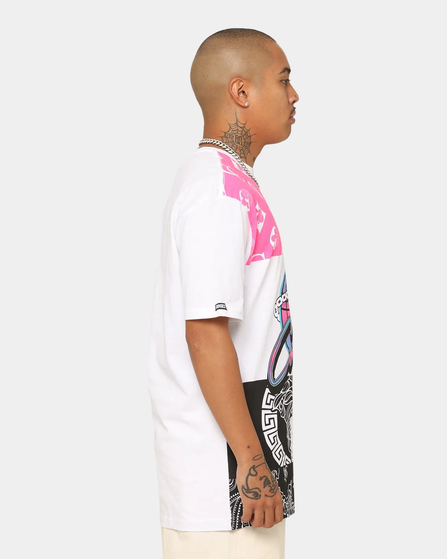 Crooks & Castles Miami Sportek T-Shirt Pink/Black