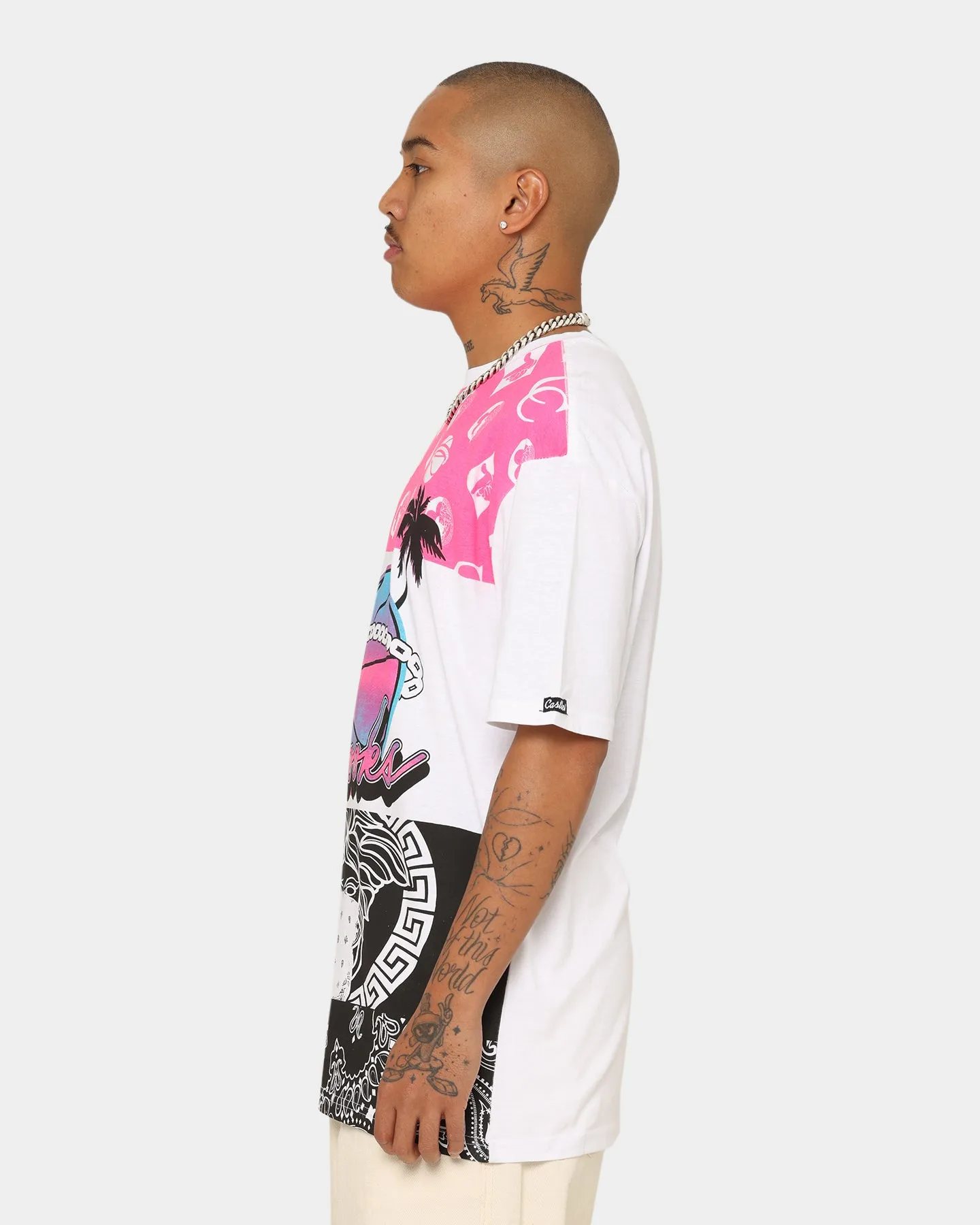 Crooks & Castles Miami Sportek T-Shirt Pink/Black