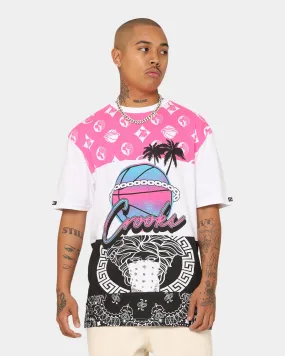 Crooks & Castles Miami Sportek T-Shirt Pink/Black