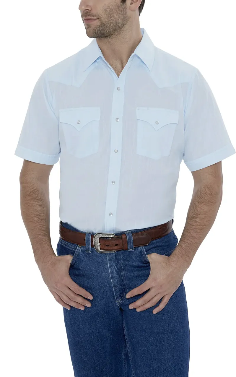 Ely Mens Short Sleeve Tone on Tone Shirt Style 15201634