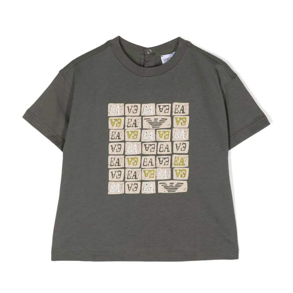 Emporio Armani Junior Logo Print Cotton T-shirt