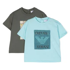 Emporio Armani Junior Logo Print Cotton T-shirt
