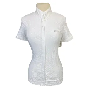 Equiline Waffle Show Shirt in White - Women's IT 48 (US 12)