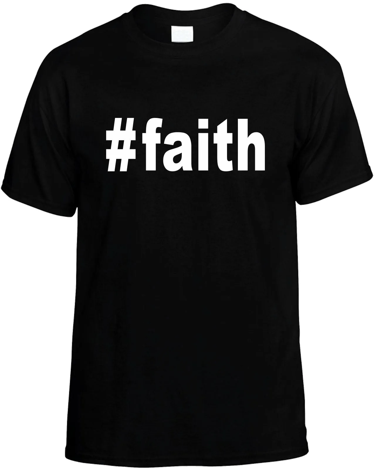 #Faith Hashtag Unisex T-Shirt Novelty Graphic Tee Shirt