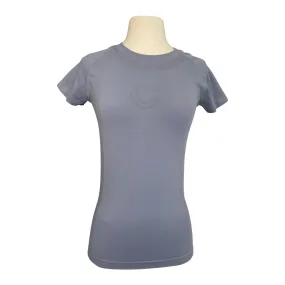 FitEq Short Sleeve Seamless Schooling Top in Slate Blue - Women's S/M